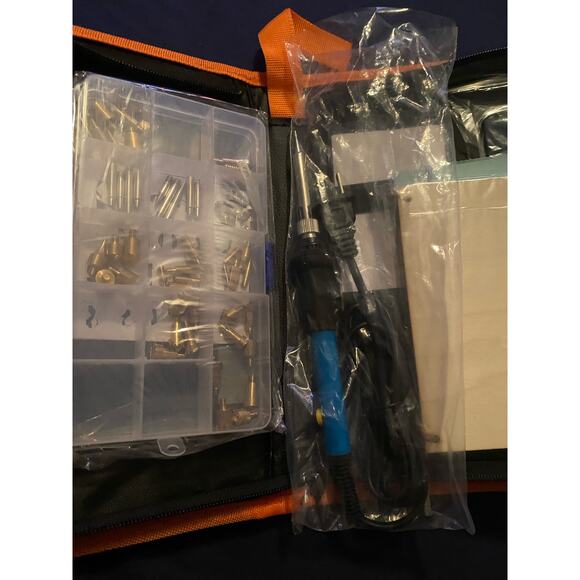 Catness Pyrographic Set Wood Sodering Set Tips Stencils - Picture 8 of 8